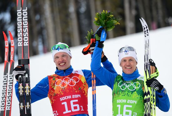 2014 Winter Olympics. Cross-country skiing. Men. Team sprint