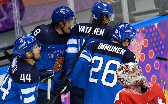 2014 Winter Olympics. Ice hockey. Men. Finland vs. Russia