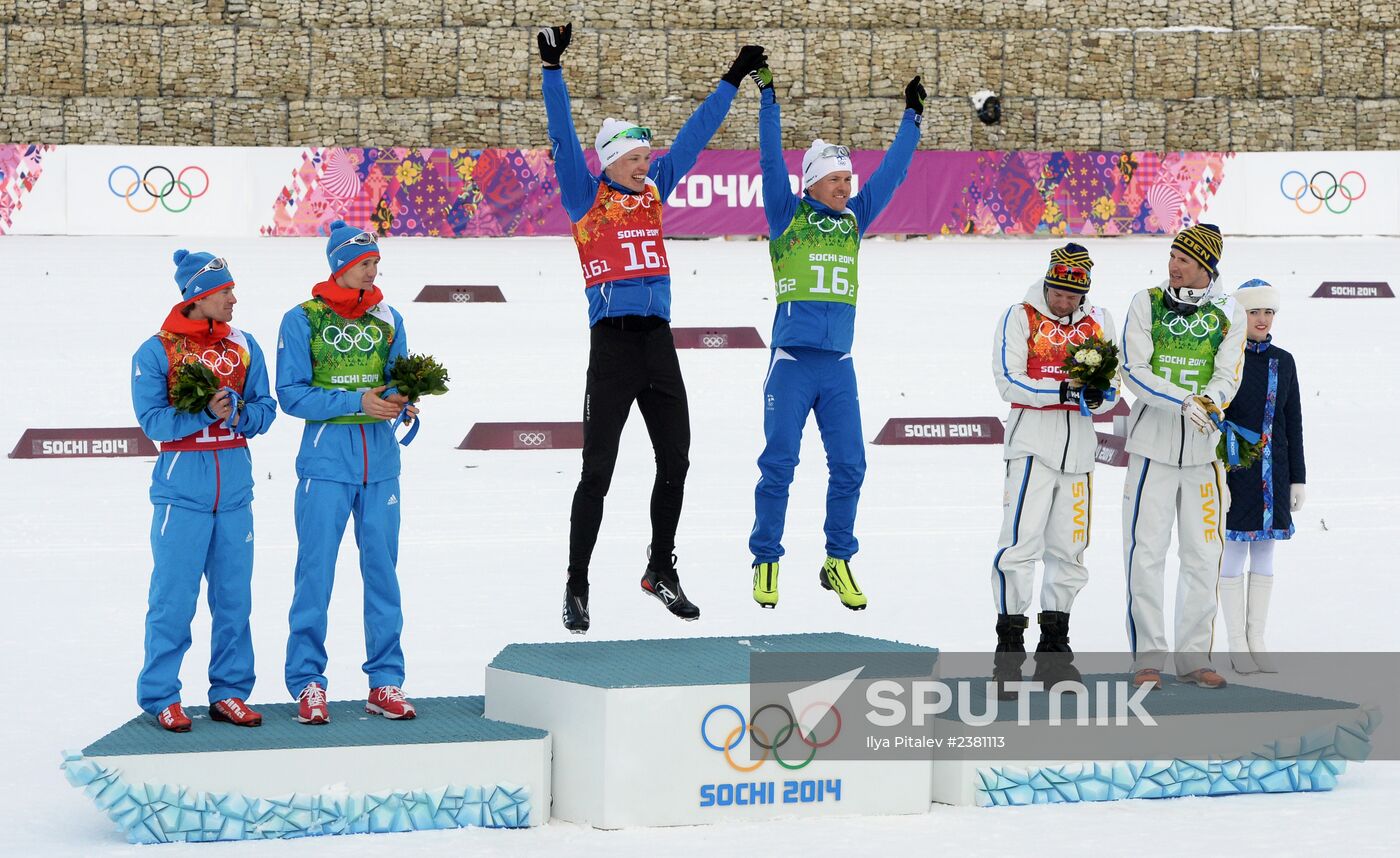 2014 Winter Olympics. Cross-country skiing. Men. Team sprint