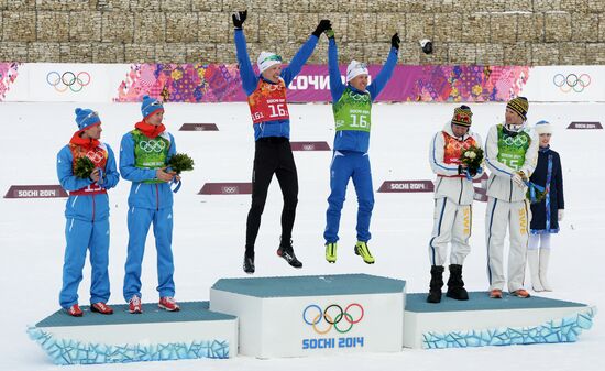 2014 Winter Olympics. Cross-country skiing. Men. Team sprint