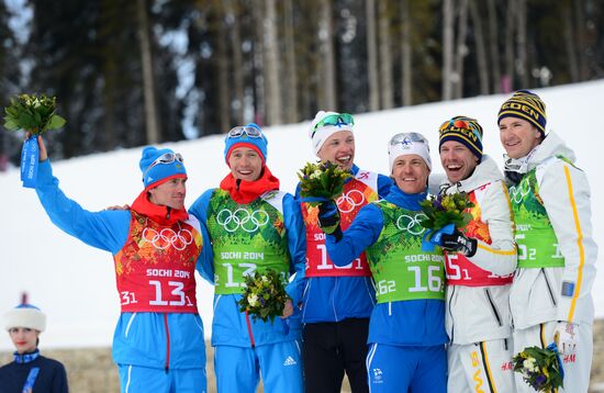 2014 Winter Olympics. Cross-country skiing. Men. Team sprint