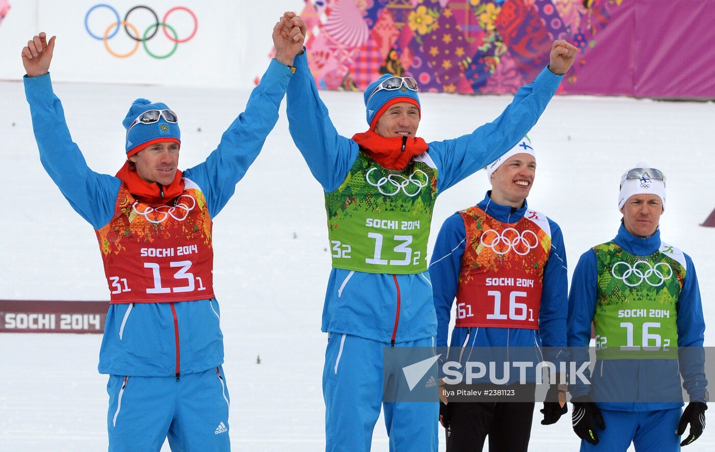 2014 Winter Olympics. Cross-country skiing. Men. Team sprint