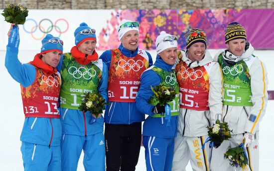 2014 Winter Olympics. Cross-country skiing. Men. Team sprint