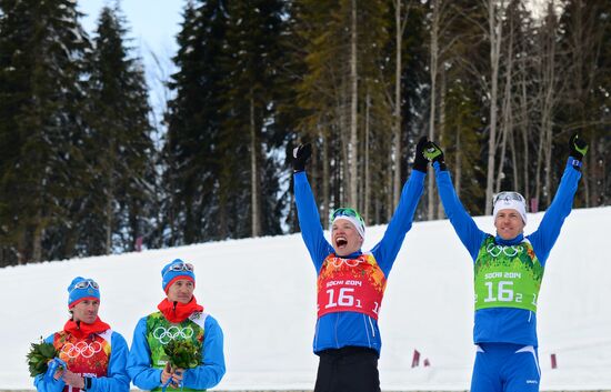 2014 Winter Olympics. Cross-country skiing. Men. Team sprint