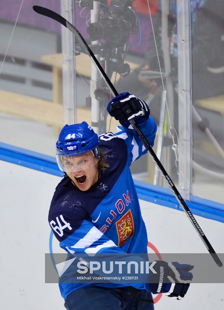 2014 Winter Olympics. Ice hockey. Men. Finland vs. Russia