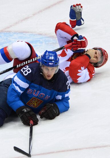 2014 Winter Olympics. Ice hockey. Men. Finland vs. Russia