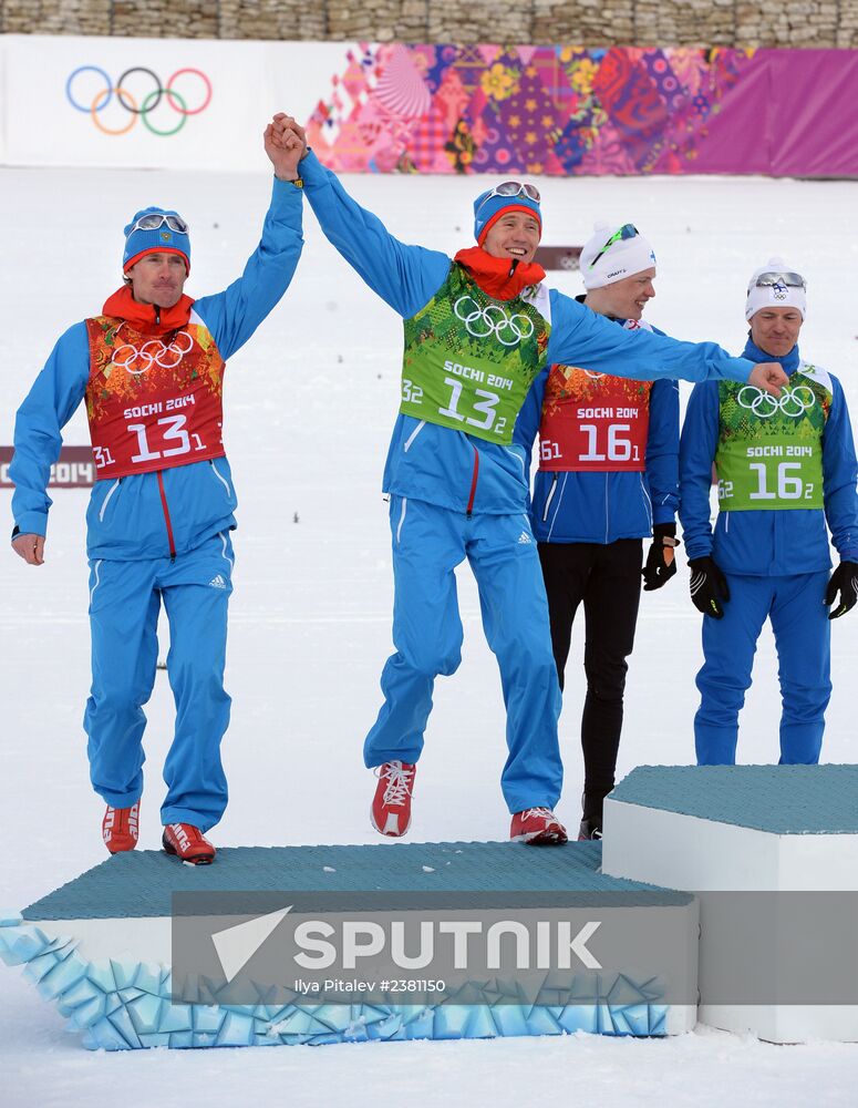 2014 Winter Olympics. Cross-country skiing. Men. Team sprint