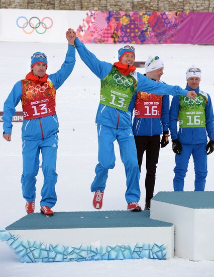 2014 Winter Olympics. Cross-country skiing. Men. Team sprint