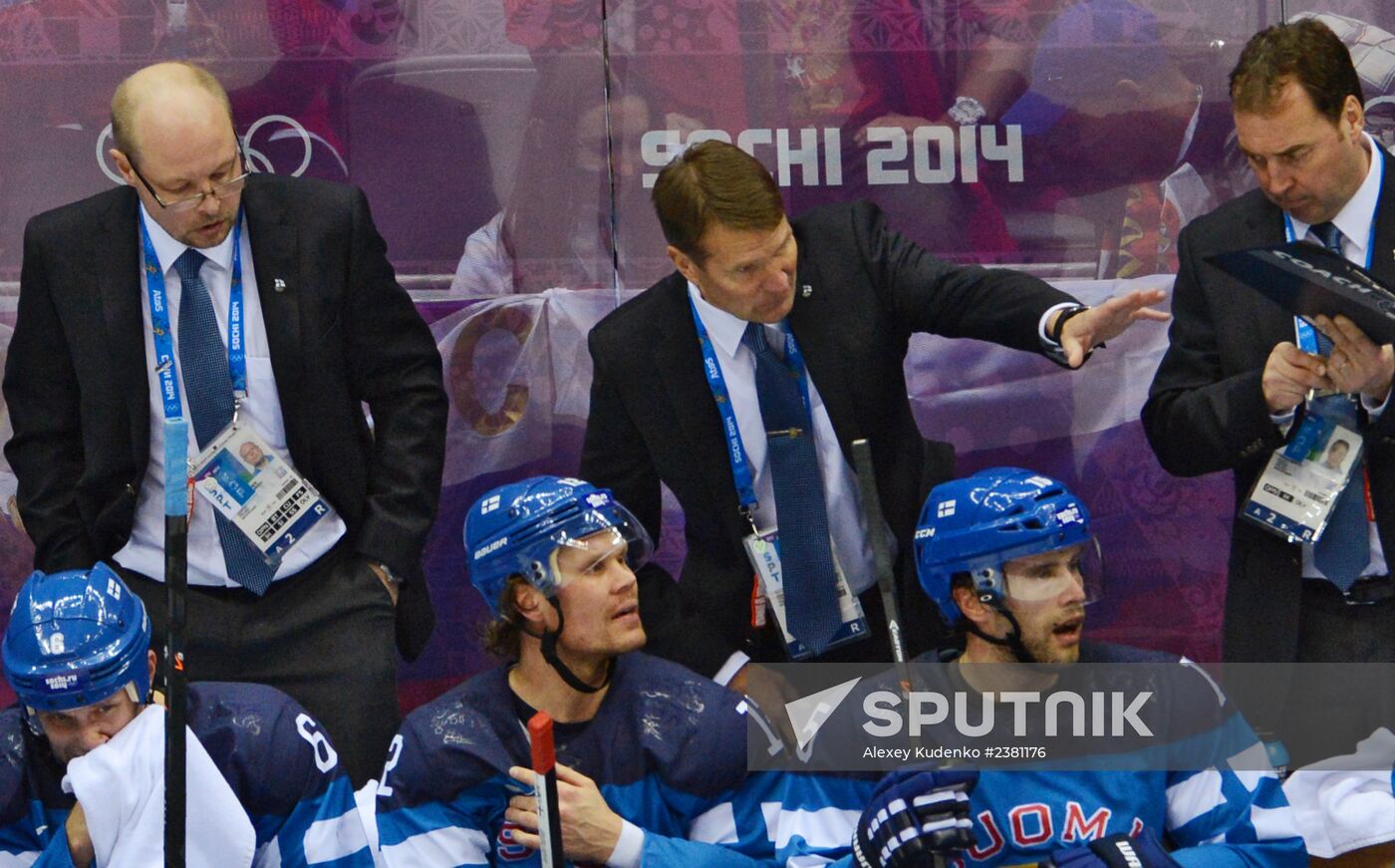 2014 Winter Olympics. Ice hockey. Men. Finland vs. Russia