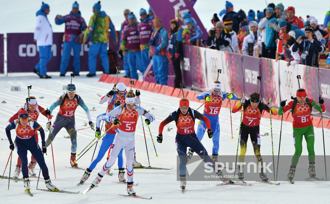 2014 Winter Olympics. Biathlon. Mixed relay