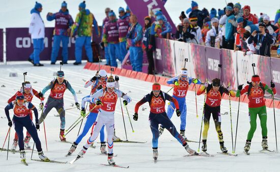 2014 Winter Olympics. Biathlon. Mixed relay