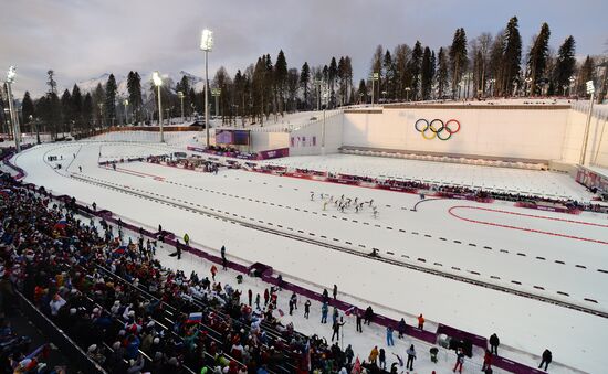 2014 Winter Olympics. Biathlon. Mixed relay