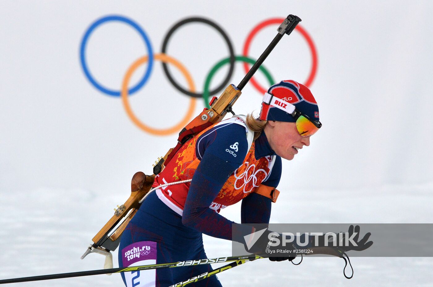 2014 Winter Olympics. Biathlon. Mixed relay