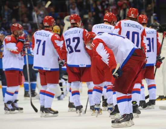 2014 Winter Olympics. Ice hockey. Men. Finland vs. Russia