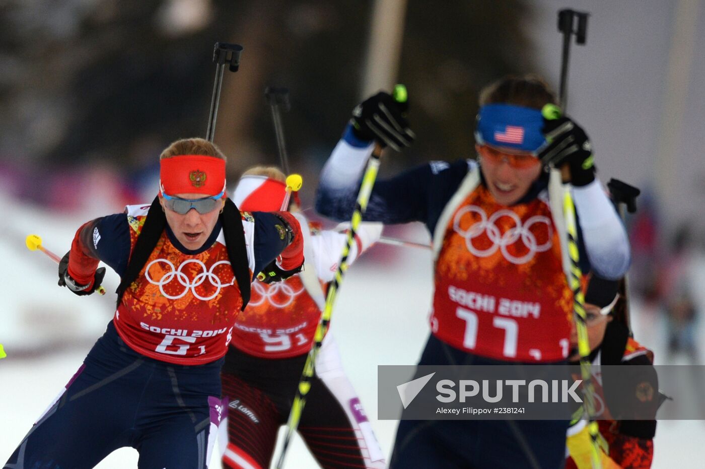 2014 Winter Olympics. Biathlon. Mixed relay