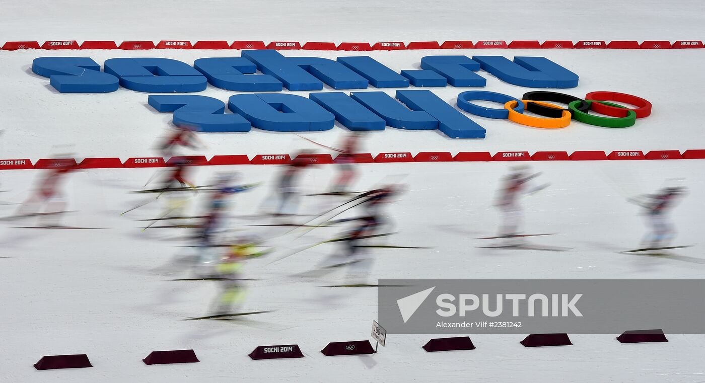 2014 Winter Olympics. Biathlon. Mixed relay
