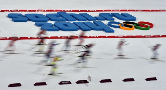 2014 Winter Olympics. Biathlon. Mixed relay