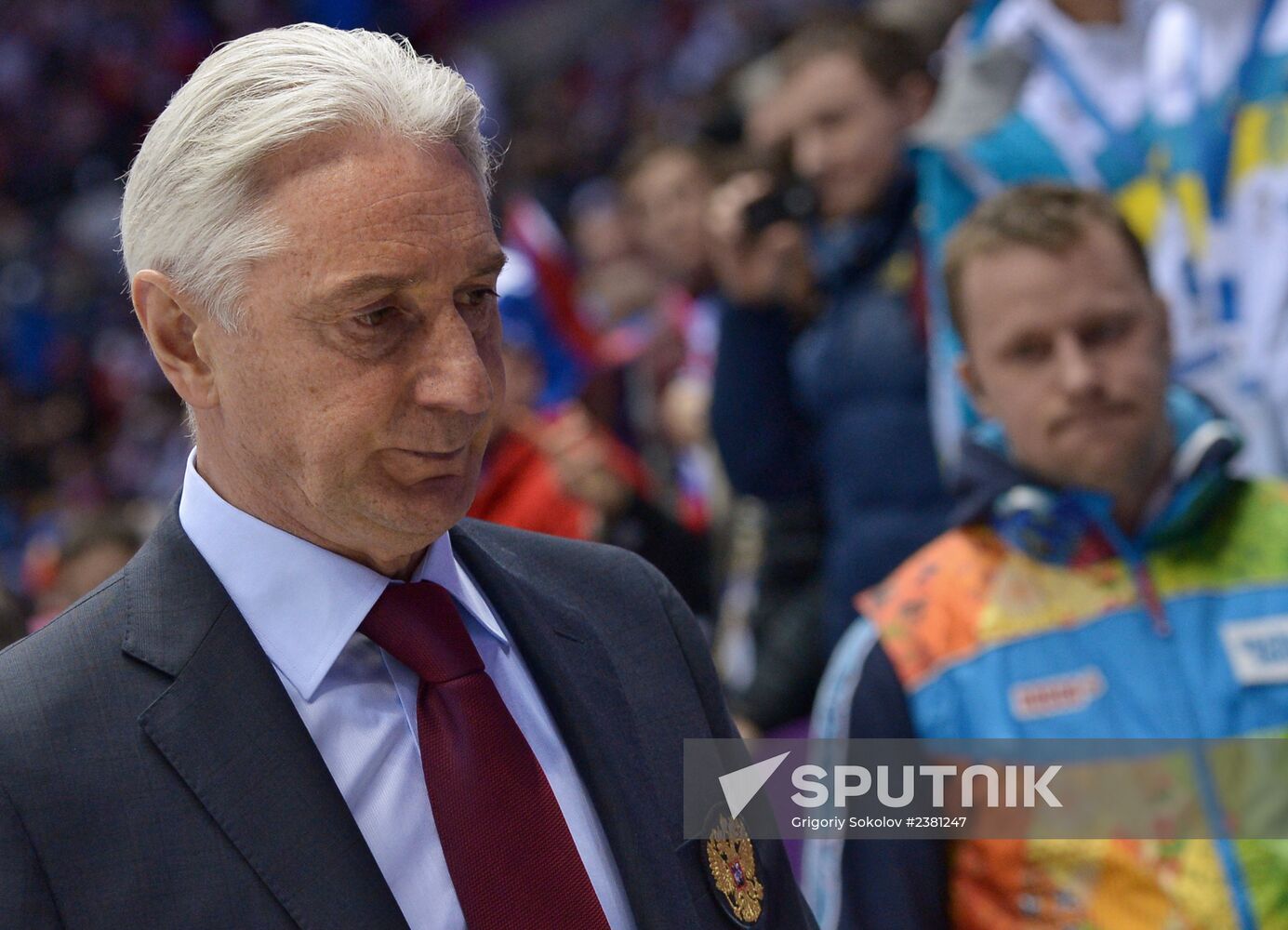 2014 Winter Olympics. Ice hockey. Men. Finland vs. Russia