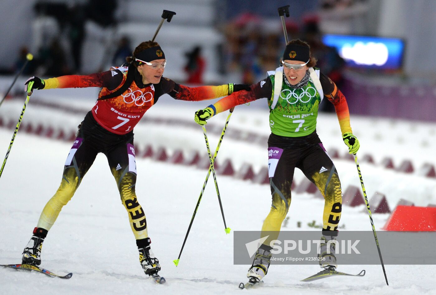 2014 Winter Olympics. Biathlon. Mixed relay