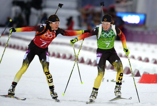 2014 Winter Olympics. Biathlon. Mixed relay