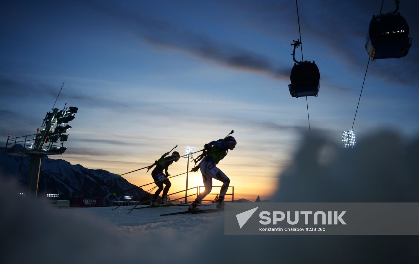2014 Winter Olympics. Biathlon. Mixed relay