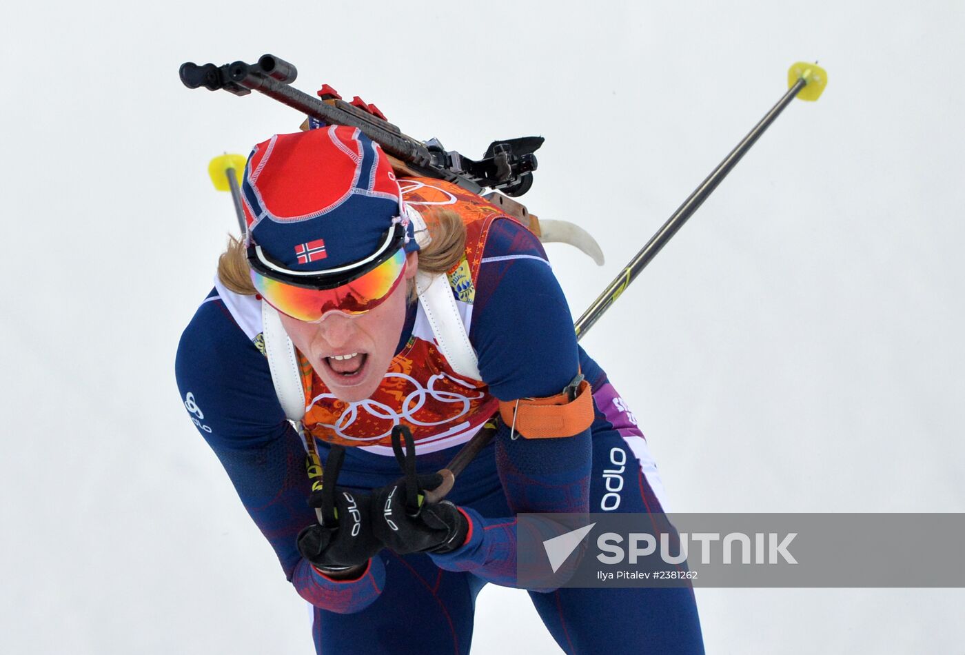 2014 Winter Olympics. Biathlon. Mixed relay