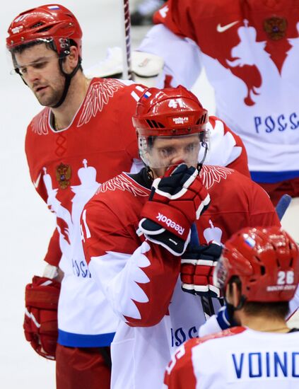 2014 Winter Olympics. Ice hockey. Men. Finland vs. Russia