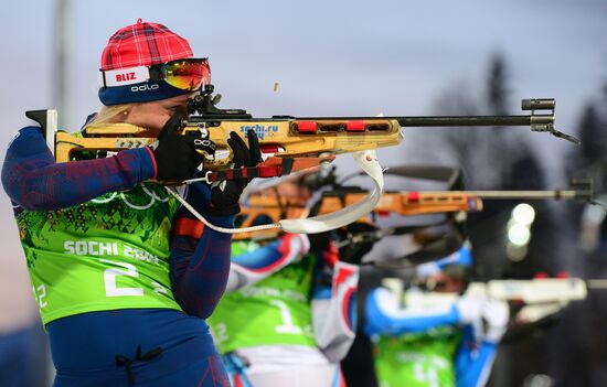 2014 Winter Olympics. Biathlon. Mixed relay