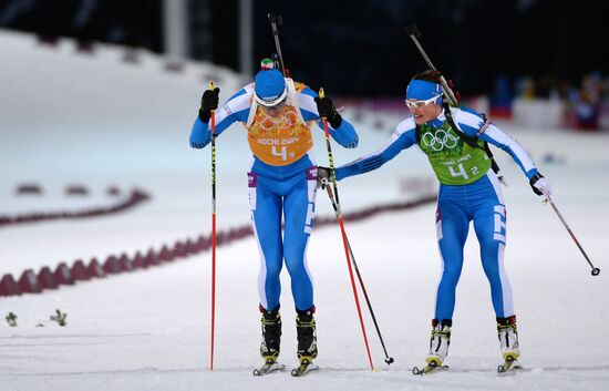 2014 Winter Olympics. Biathlon. Mixed relay
