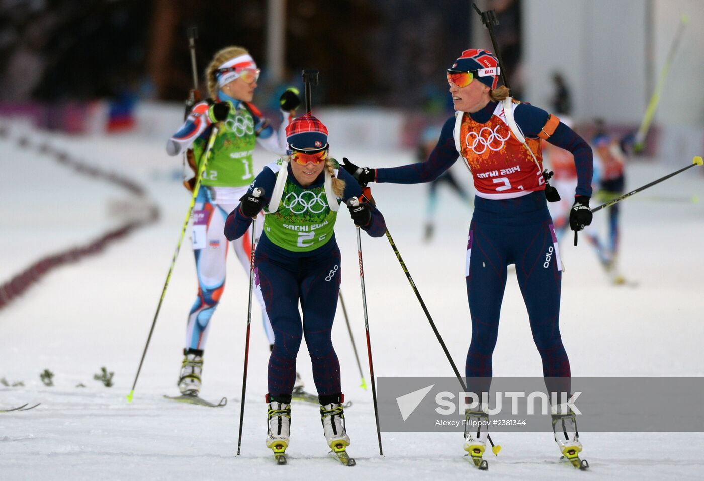 2014 Winter Olympics. Biathlon. Mixed relay