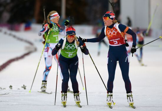 2014 Winter Olympics. Biathlon. Mixed relay