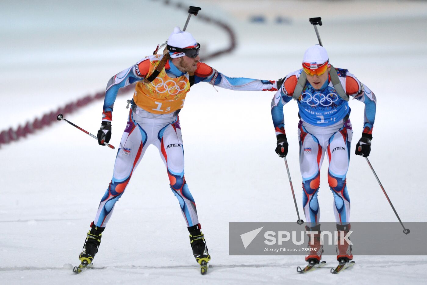 2014 Winter Olympics. Biathlon. Mixed relay