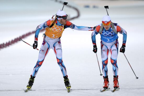 2014 Winter Olympics. Biathlon. Mixed relay