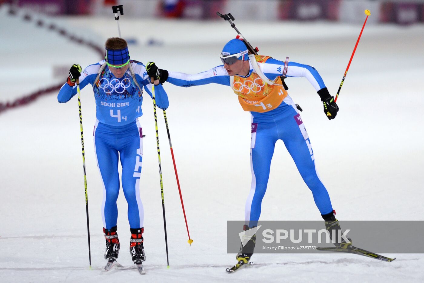 2014 Winter Olympics. Biathlon. Mixed relay