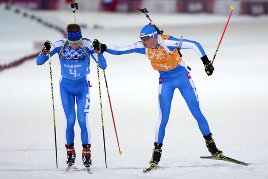 2014 Winter Olympics. Biathlon. Mixed relay