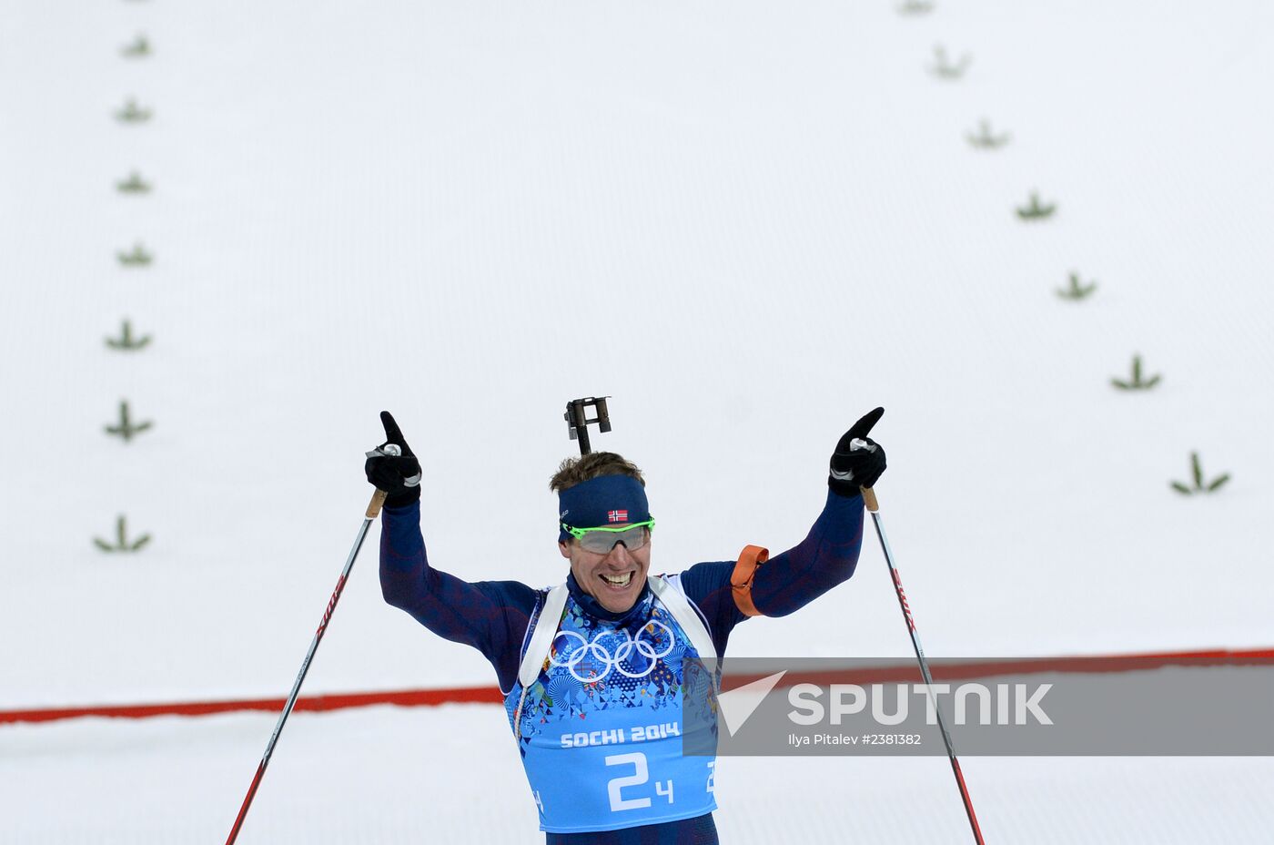 2014 Winter Olympics. Biathlon. Mixed relay