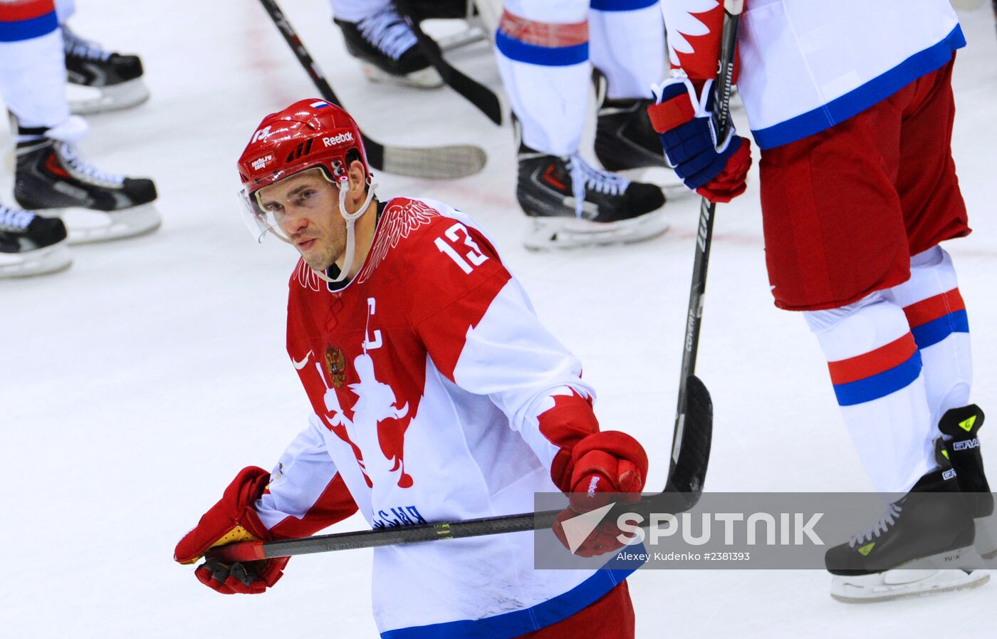 2014 Winter Olympics. Ice hockey. Men. Finland vs. Russia