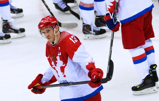 2014 Winter Olympics. Ice hockey. Men. Finland vs. Russia