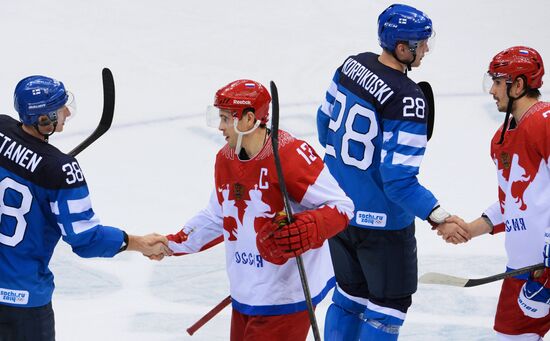 2014 Winter Olympics. Ice hockey. Men. Finland vs. Russia