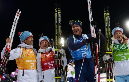 2014 Winter Olympics. Biathlon. Mixed relay