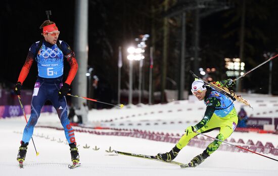 2014 Winter Olympics. Biathlon. Mixed relay