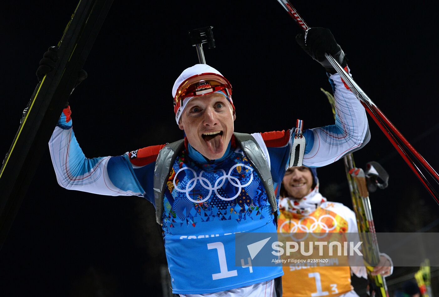 2014 Winter Olympics. Biathlon. Mixed relay