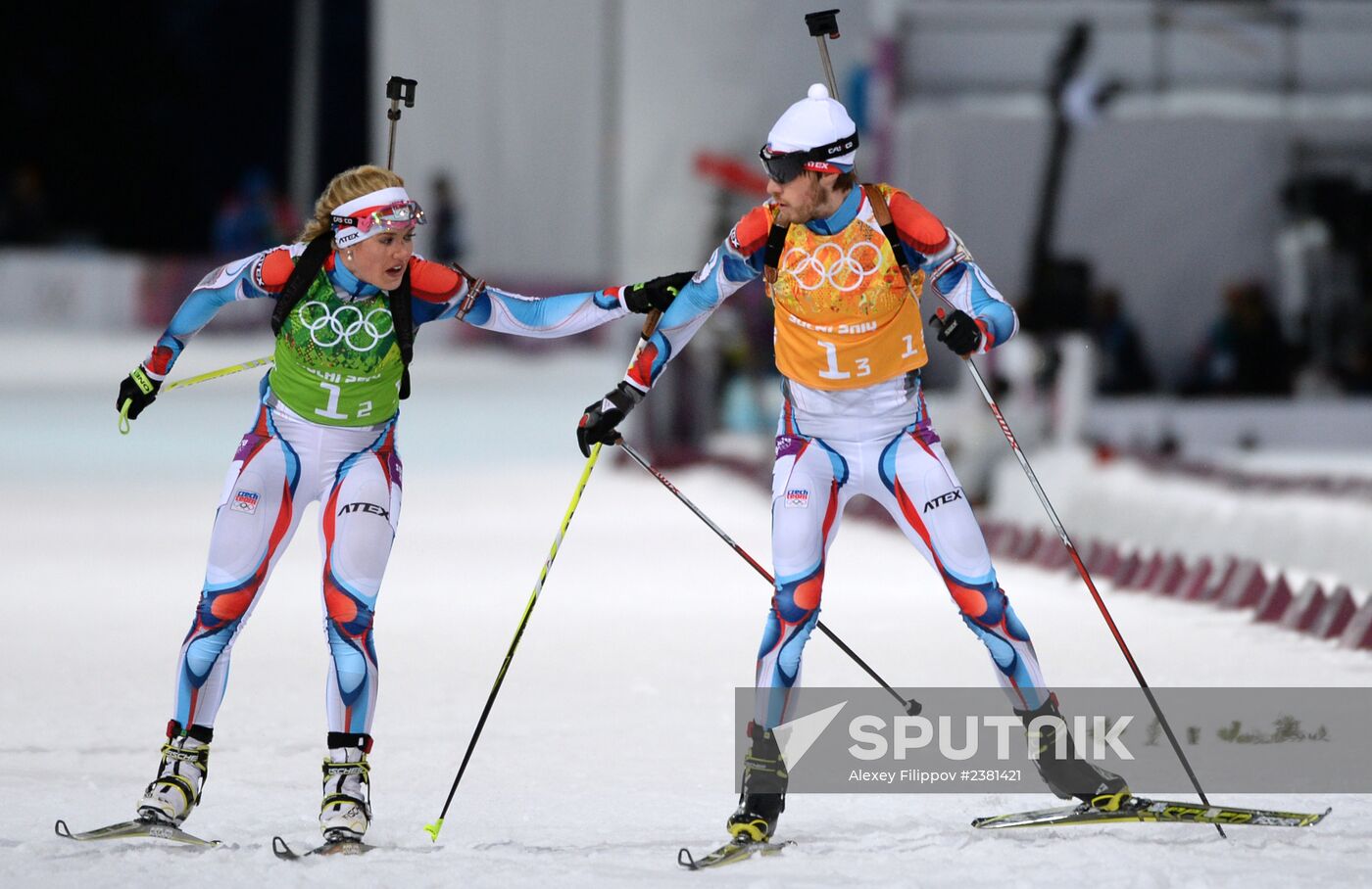 2014 Winter Olympics. Biathlon. Mixed relay