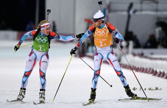 2014 Winter Olympics. Biathlon. Mixed relay
