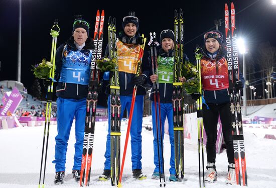 2014 Winter Olympics. Biathlon. Mixed relay