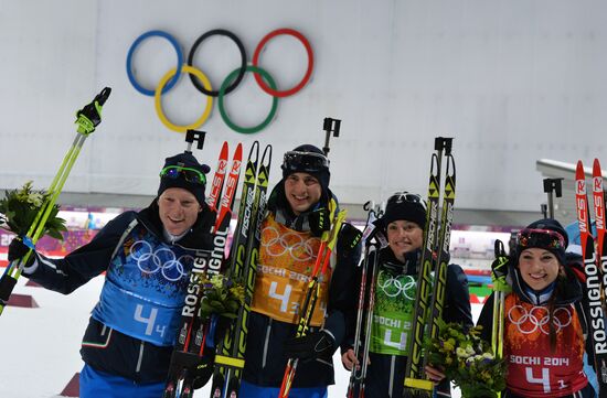 2014 Winter Olympics. Biathlon. Mixed relay