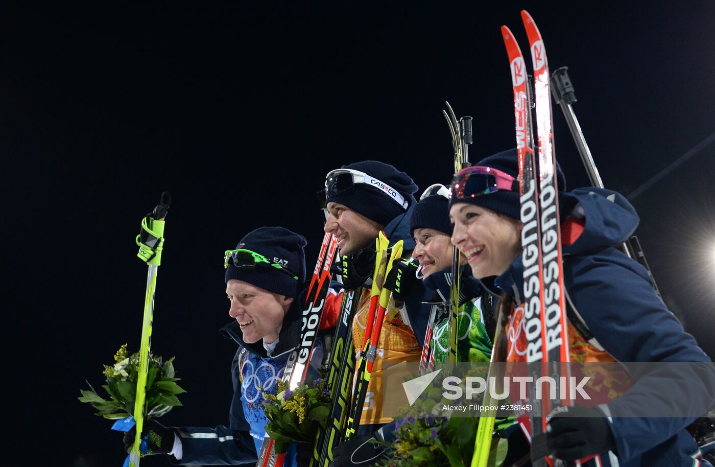 2014 Winter Olympics. Biathlon. Mixed relay