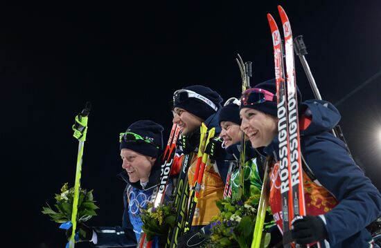 2014 Winter Olympics. Biathlon. Mixed relay
