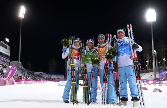 2014 Winter Olympics. Biathlon. Mixed relay