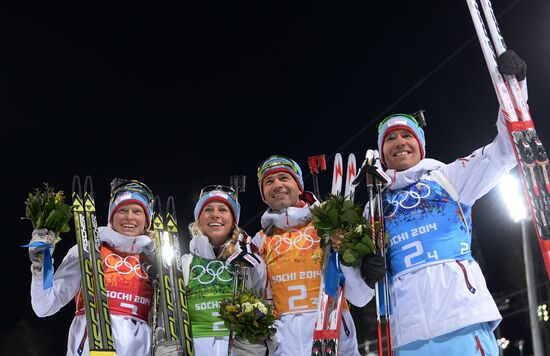 2014 Winter Olympics. Biathlon. Mixed relay